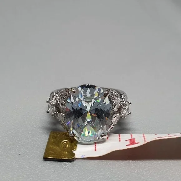 💍 Oval Zircon Diamond💎 Vintage Silver Beautiful Ring for Women, L239